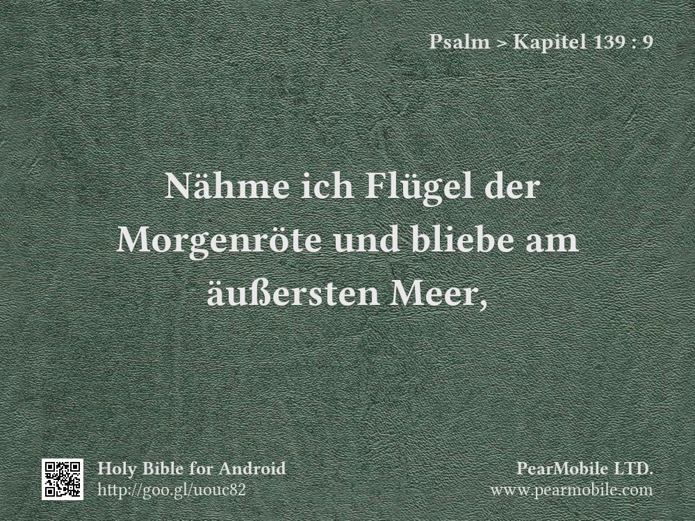 Psalm, Kapitel 139:9